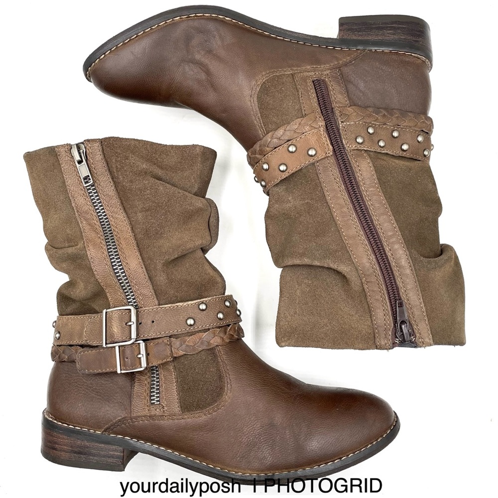 Matisse brown suede and leather Outback mid-calf boots US women’s 7M